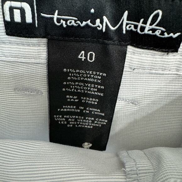 Travis Mathew Gilley Golf Performance Shorts Mens 40 Micro Stripe Active Stretch - Picture 7 of 8